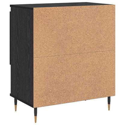 Dressoirs 3 pcs Zwart eiken 180 x 35 x 70 cm Bewerkt hout