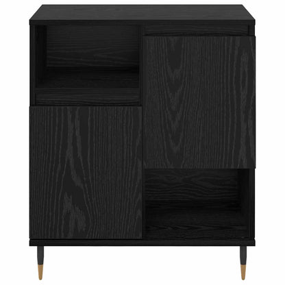 Dressoirs 3 pcs Zwart eiken 180 x 35 x 70 cm Bewerkt hout