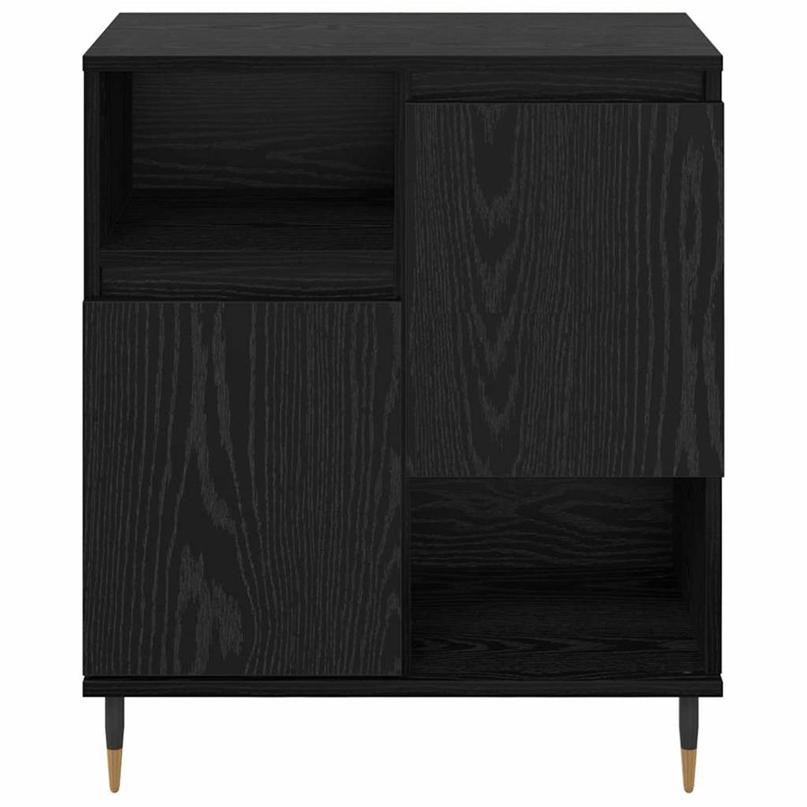 Dressoirs 3 pcs Zwart eiken 180 x 35 x 70 cm Bewerkt hout