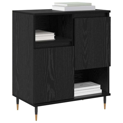 Dressoirs 3 pcs Zwart eiken 180 x 35 x 70 cm Bewerkt hout