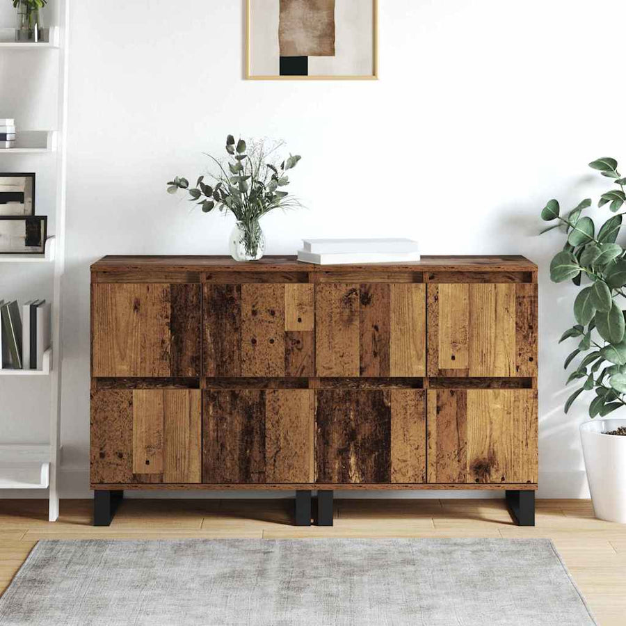 Dressoir 2 pcs Oudhout 60 x 35 x 70 cm