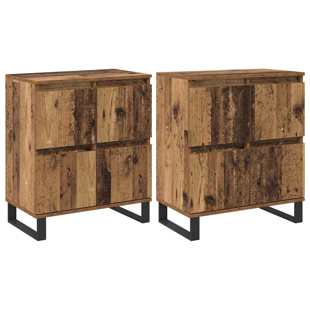 Dressoir 2 pcs Oudhout 60 x 35 x 70 cm