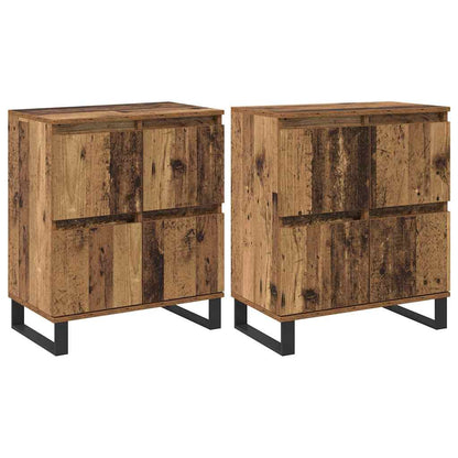 Dressoir 2 pcs Oudhout 60 x 35 x 70 cm