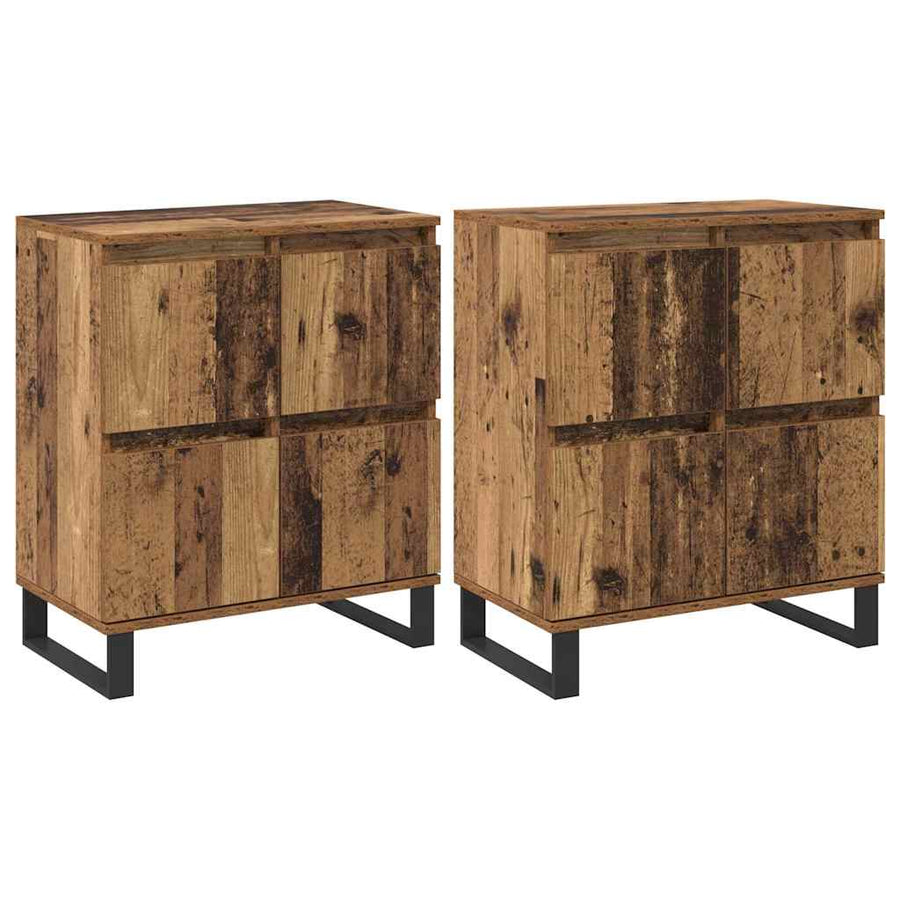 Dressoir 2 pcs Oudhout 60 x 35 x 70 cm