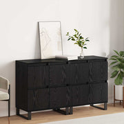 Dressoir 60x35x70 cm zwart eiken spaanplaat