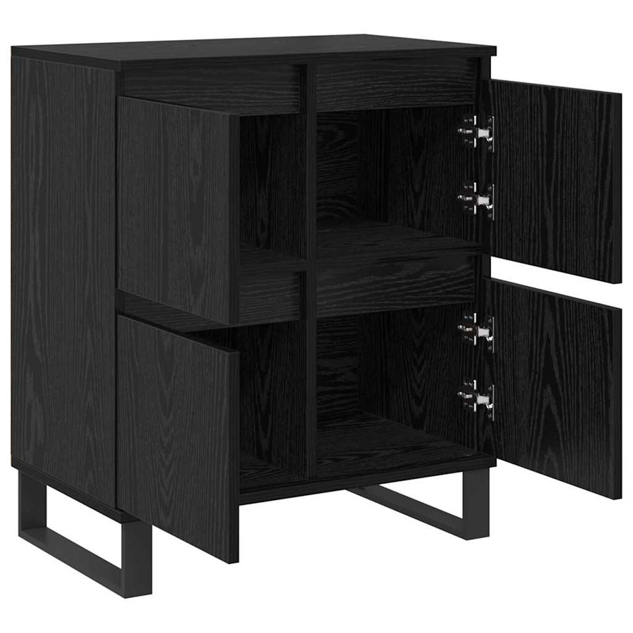 Dressoir 2 pcs Zwart Eiken 60 x 35 x 70 cm