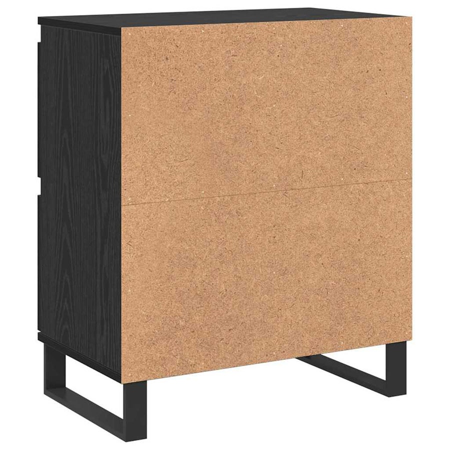 Dressoir 2 pcs Zwart Eiken 60 x 35 x 70 cm
