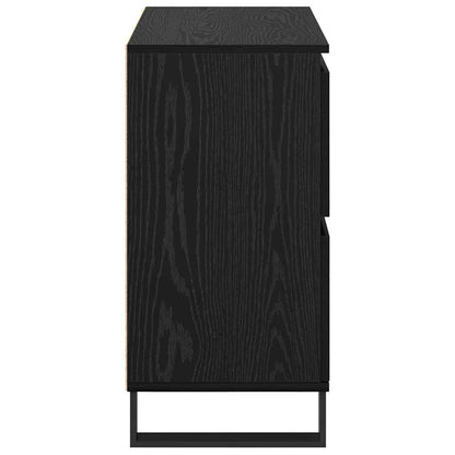 Dressoir 2 pcs Zwart Eiken 60 x 35 x 70 cm