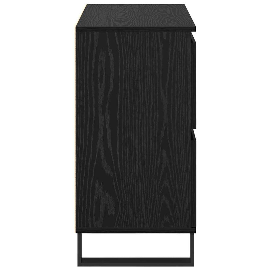 Dressoir 2 pcs Zwart Eiken 60 x 35 x 70 cm