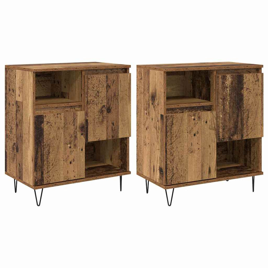 Dressoir 2 pcs Oudhout 60 x 35 x 70 cm