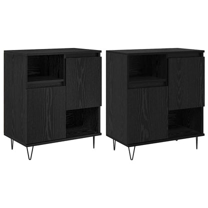 Dressoir 2 pcs Zwart Eiken 60 x 35 x 70 cm