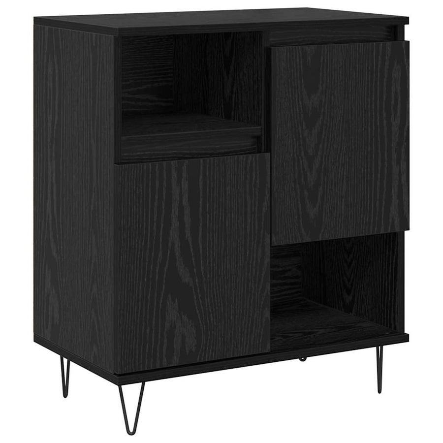 Dressoir 2 pcs Zwart Eiken 60 x 35 x 70 cm
