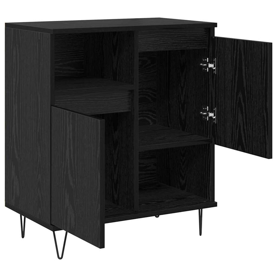 Dressoir 2 pcs Zwart Eiken 60 x 35 x 70 cm