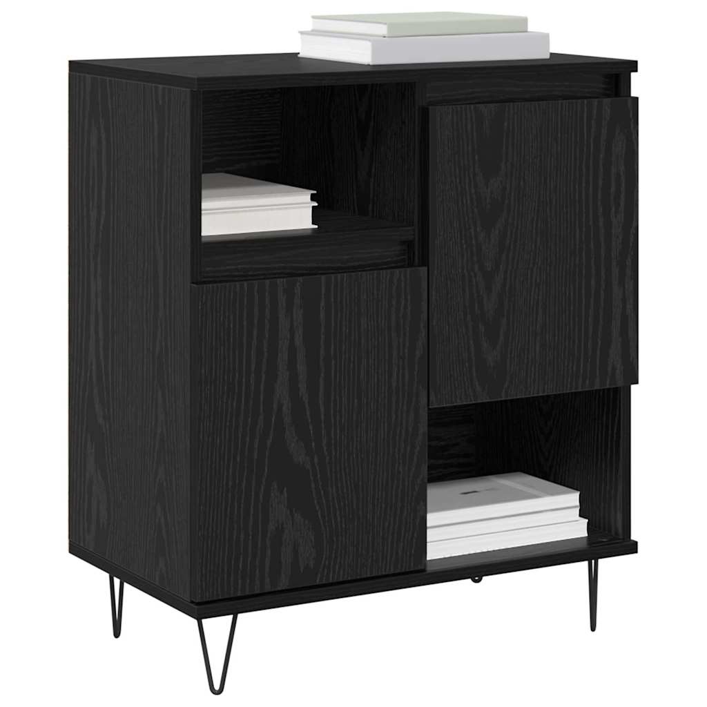 Dressoir 2 pcs Zwart Eiken 60 x 35 x 70 cm