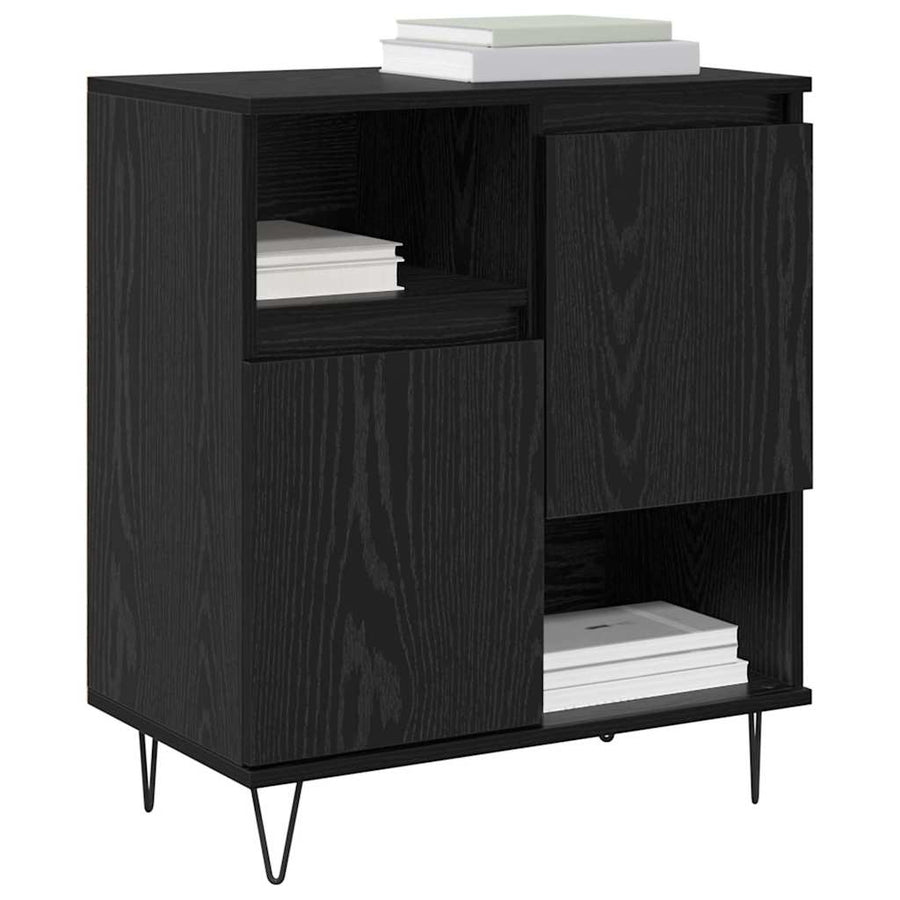 Dressoir 2 pcs Zwart Eiken 60 x 35 x 70 cm