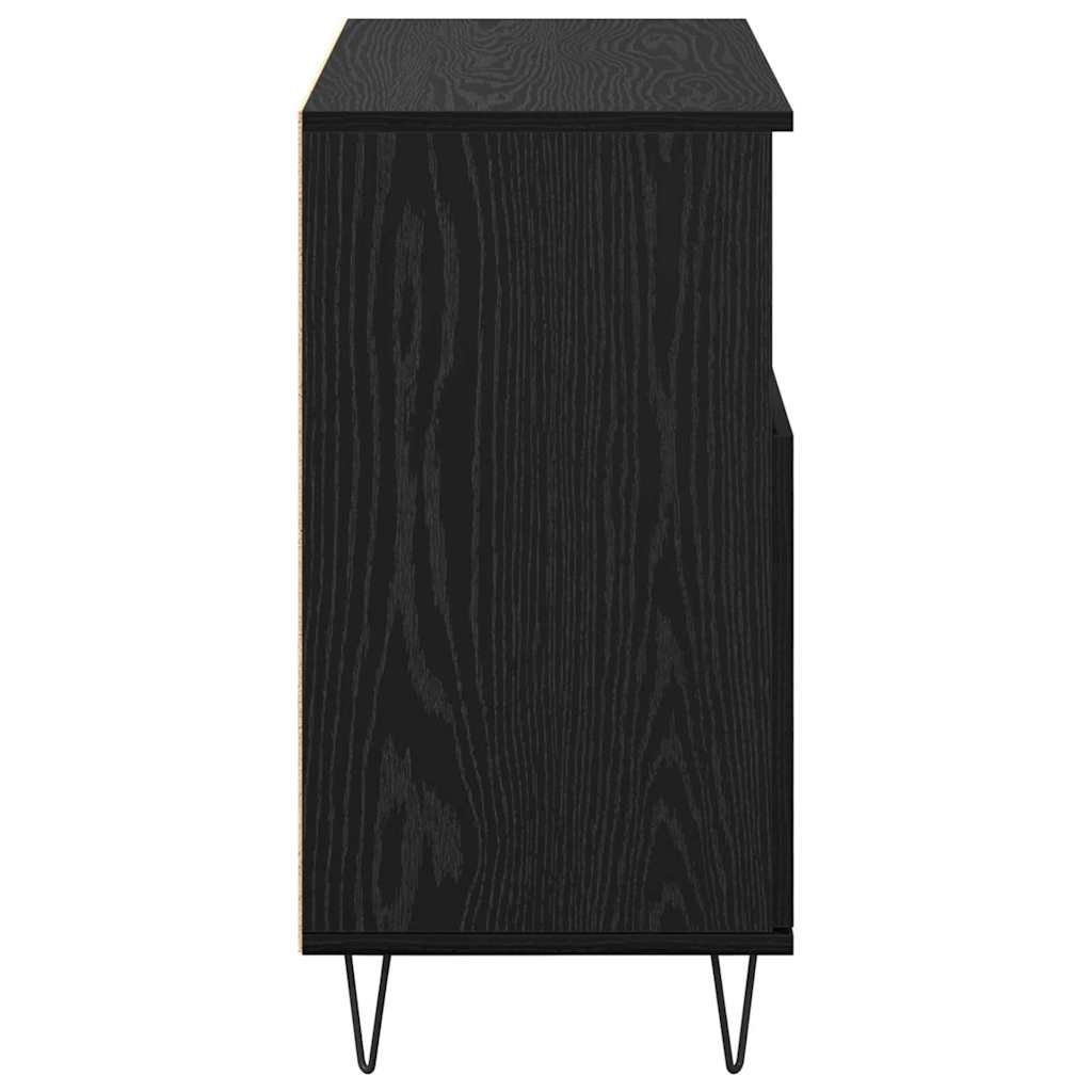 Dressoir 2 pcs Zwart Eiken 60 x 35 x 70 cm