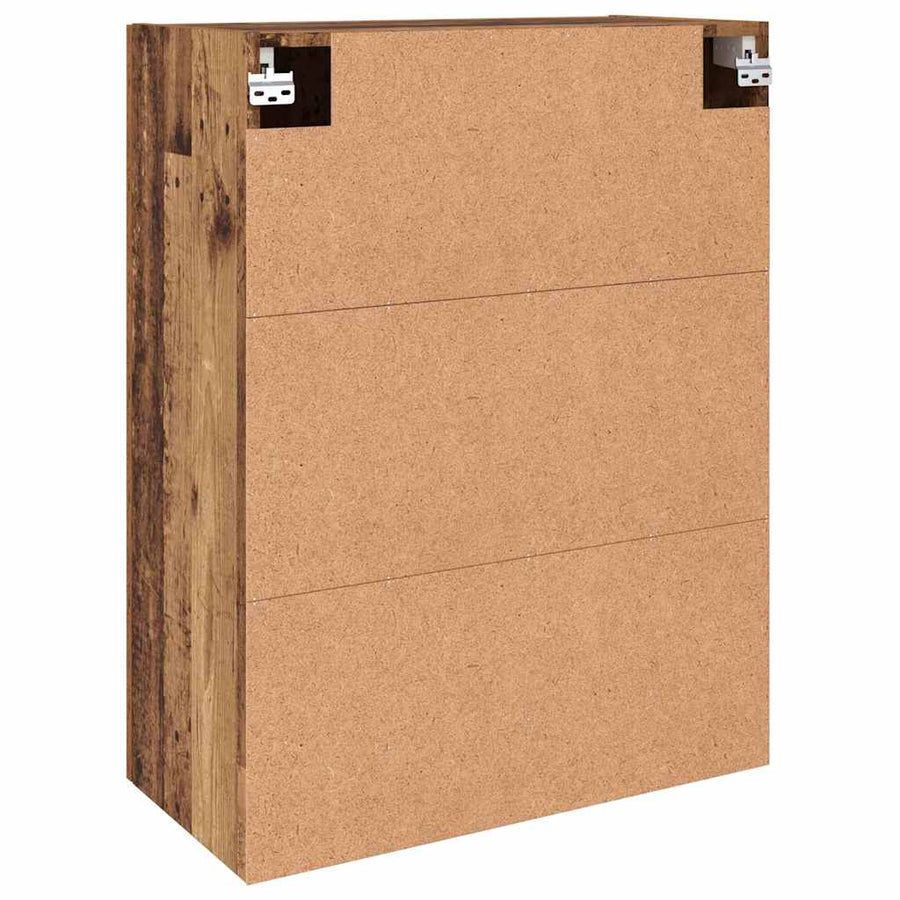 Wandkast 2 pcs Oudhout 69,5 x 34 x 90 cm Bewerkt hout