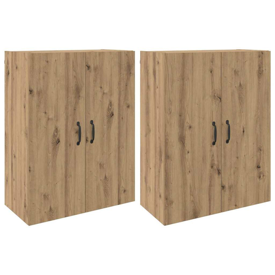 Wandkast 2 pcs Artisan Eiken 69,5 x 34 x 90 cm Bewerkt hout