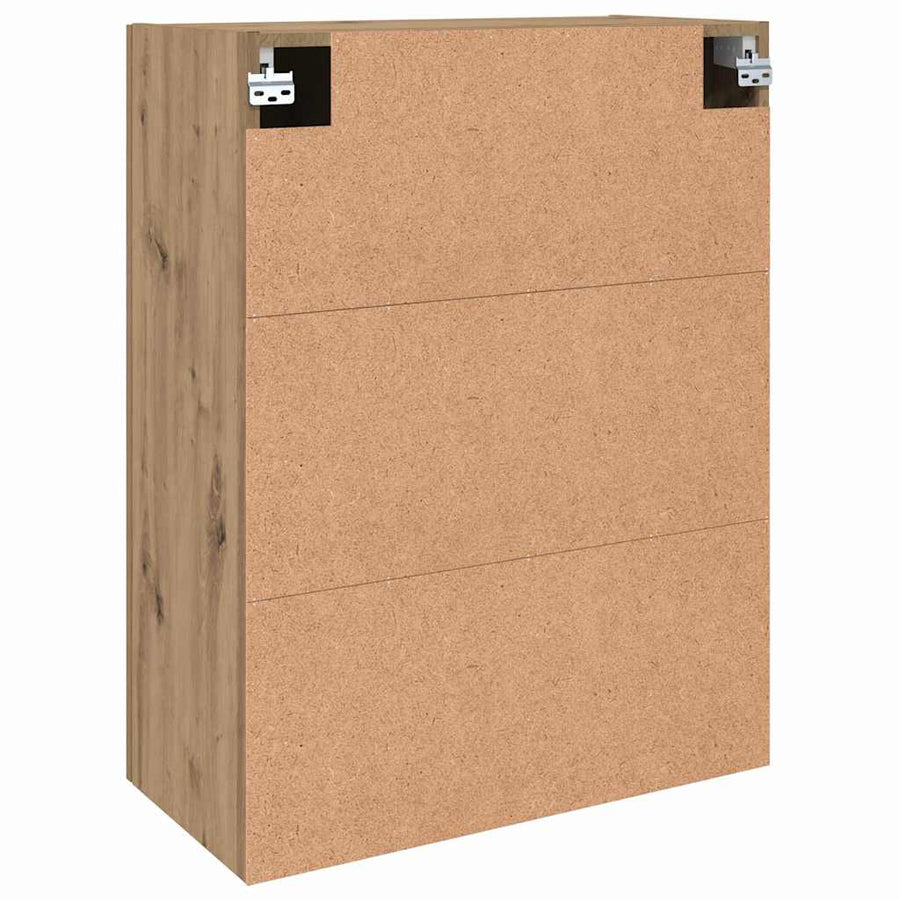 Wandkast 2 pcs Artisan Eiken 69,5 x 34 x 90 cm Bewerkt hout