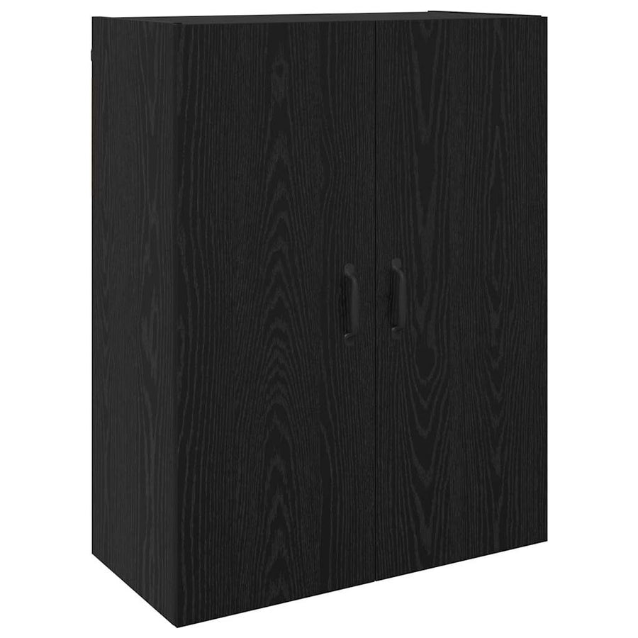 Wandkast 2 pcs Zwart Eiken 69,5 x 34 x 90 cm Bewerkt hout
