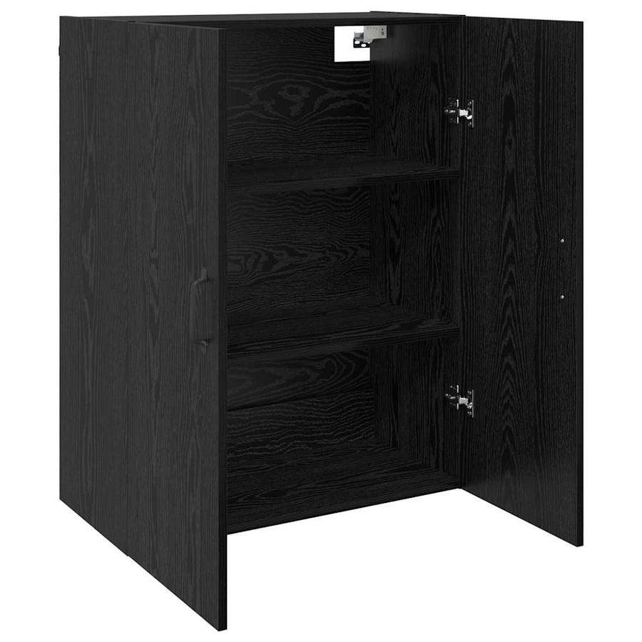 Wandkast 2 pcs Zwart Eiken 69,5 x 34 x 90 cm Bewerkt hout