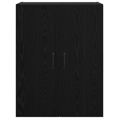 Wandkast 2 pcs Zwart Eiken 69,5 x 34 x 90 cm Bewerkt hout