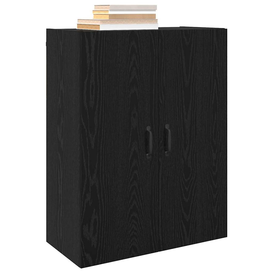 Wandkast 2 pcs Zwart Eiken 69,5 x 34 x 90 cm Bewerkt hout