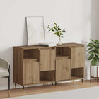 Dressoir 120x35x70 cm artisanaal eikenkleurig (2 stuks)