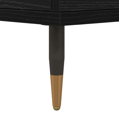 Dressoirs 2 pcs Zwart eiken 120 x 35 x 70 cm Bewerkt hout