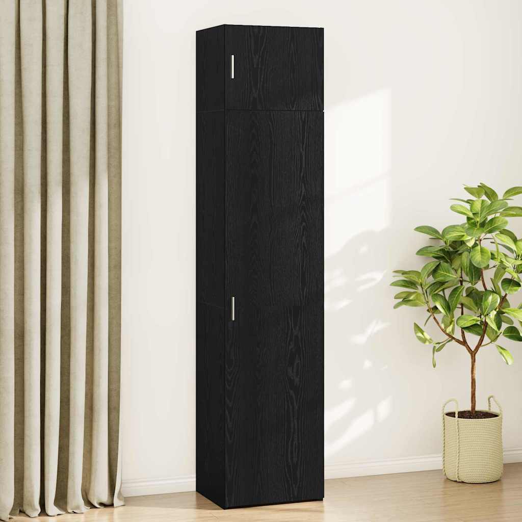 Dressoir 3 pcs Zwart Eiken