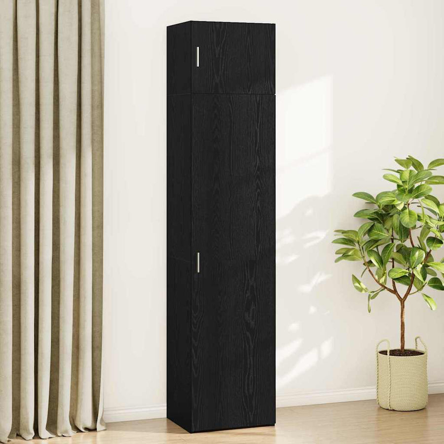 Dressoir 3 pcs Zwart Eiken