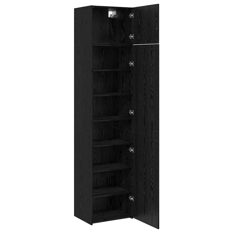 Dressoir 3 pcs Zwart Eiken