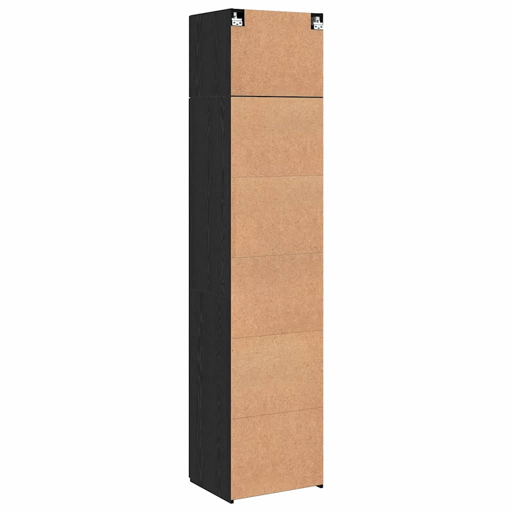 Dressoir 3 pcs Zwart Eiken