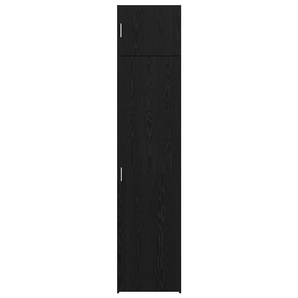 Dressoir 3 pcs Zwart Eiken