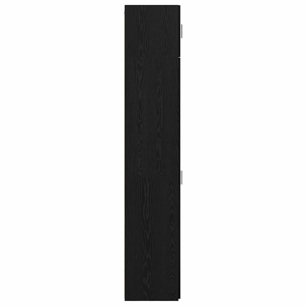 Dressoir 3 pcs Zwart Eiken