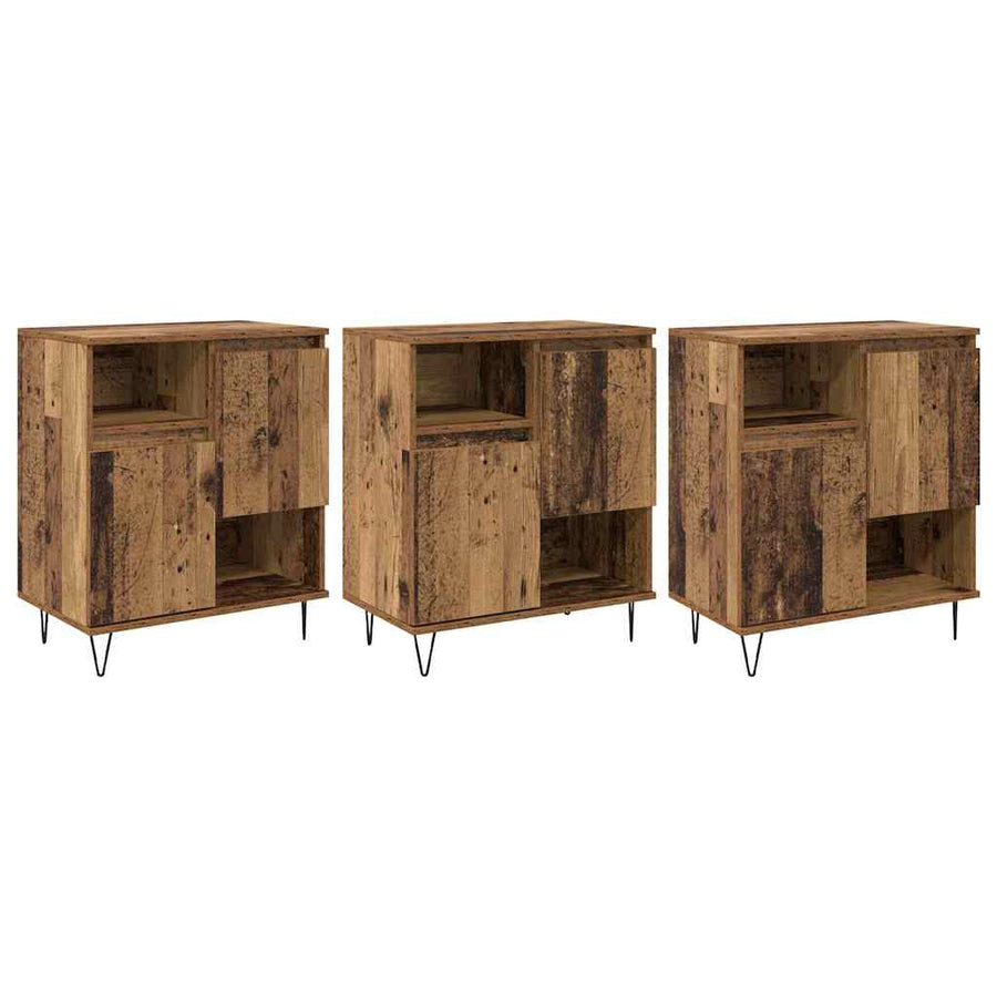 Dressoir 3 pcs Oudhout 60 x 35 x 70 cm