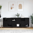 Dressoir 60x35x70 cm zwart eiken