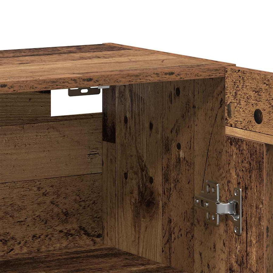 Wandgemonteerde Kasten 2 pcs Oud hout 69,5 x 34 x 90 cm