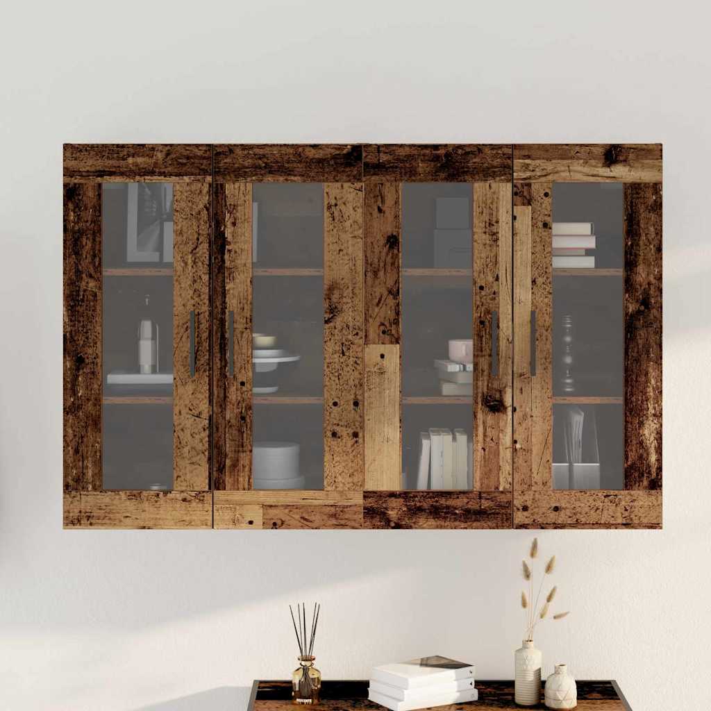 Wandgemonteerde Kasten 2 pcs Oud hout 69,5 x 34 x 90 cm