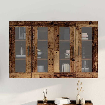 Wandgemonteerde Kasten 2 pcs Oud hout 69,5 x 34 x 90 cm