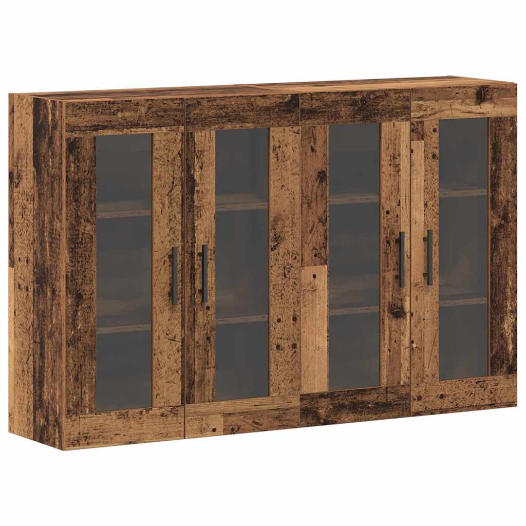 Wandgemonteerde Kasten 2 pcs Oud hout 69,5 x 34 x 90 cm