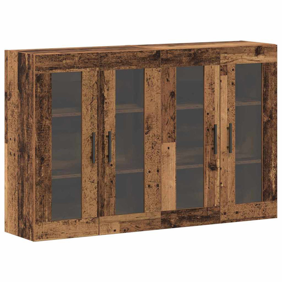 Wandgemonteerde Kasten 2 pcs Oud hout 69,5 x 34 x 90 cm