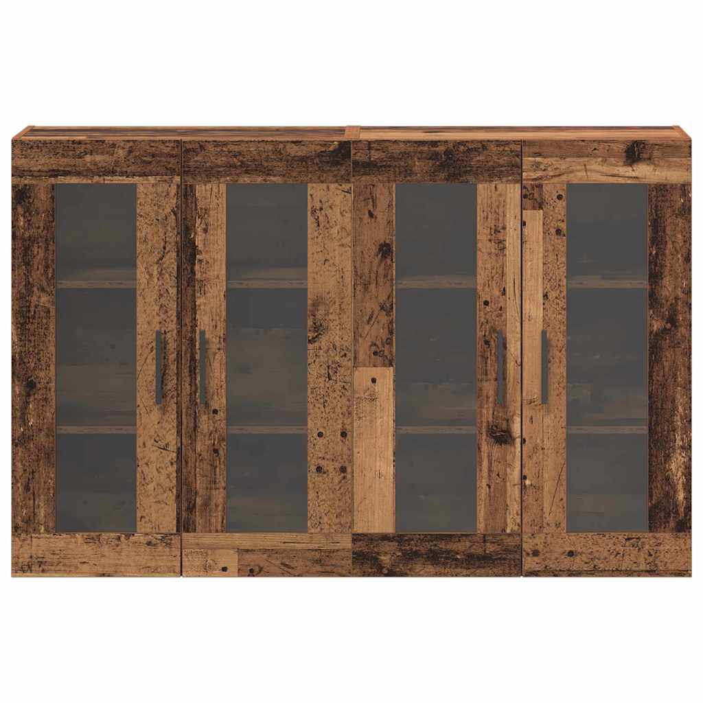 Wandgemonteerde Kasten 2 pcs Oud hout 69,5 x 34 x 90 cm