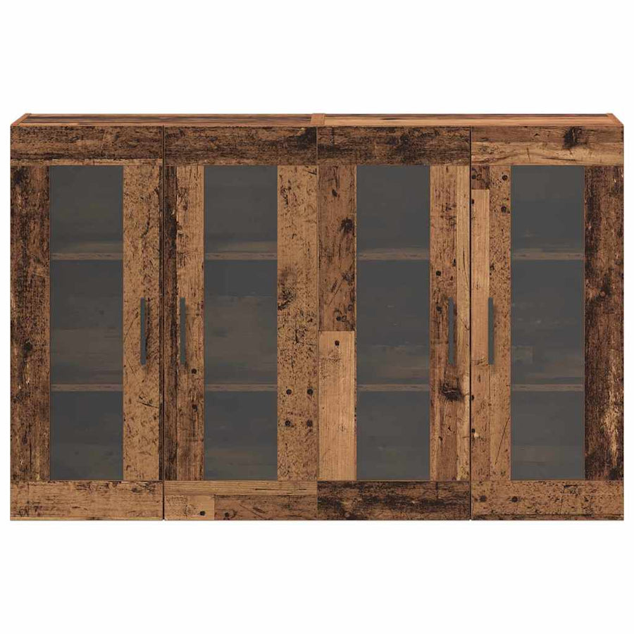 Wandgemonteerde Kasten 2 pcs Oud hout 69,5 x 34 x 90 cm
