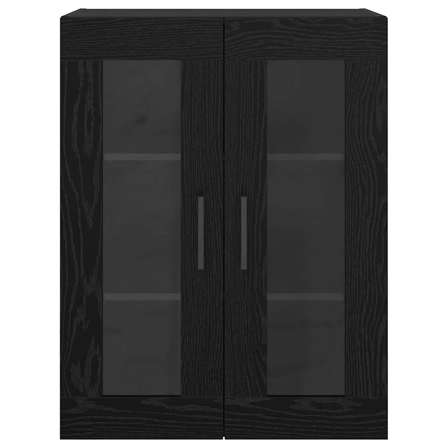 Wandgemonteerde Kasten 2 pcs Zwart eiken 69.5 x 34 x 90 cm