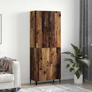 Hoge kast bewerkt hout 69,5x34x180 cm