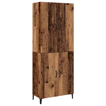 Hoge kast 2 pcs Oud hout Bewerkt hout