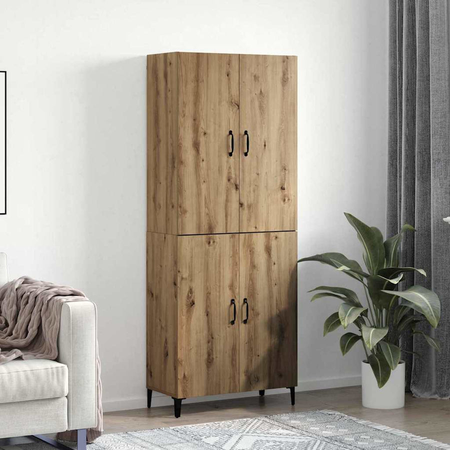 Hoge kast 2 pcs Artisan Eiken Bewerkt hout