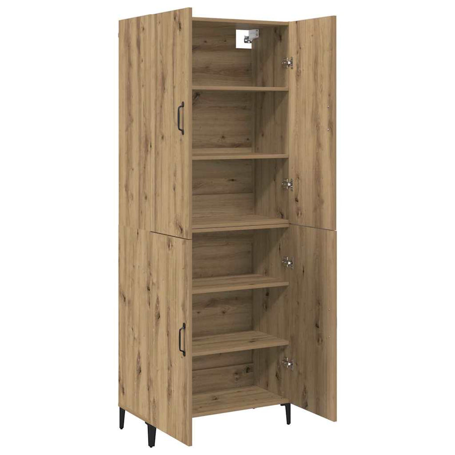 Hoge kast 2 pcs Artisan Eiken Bewerkt hout