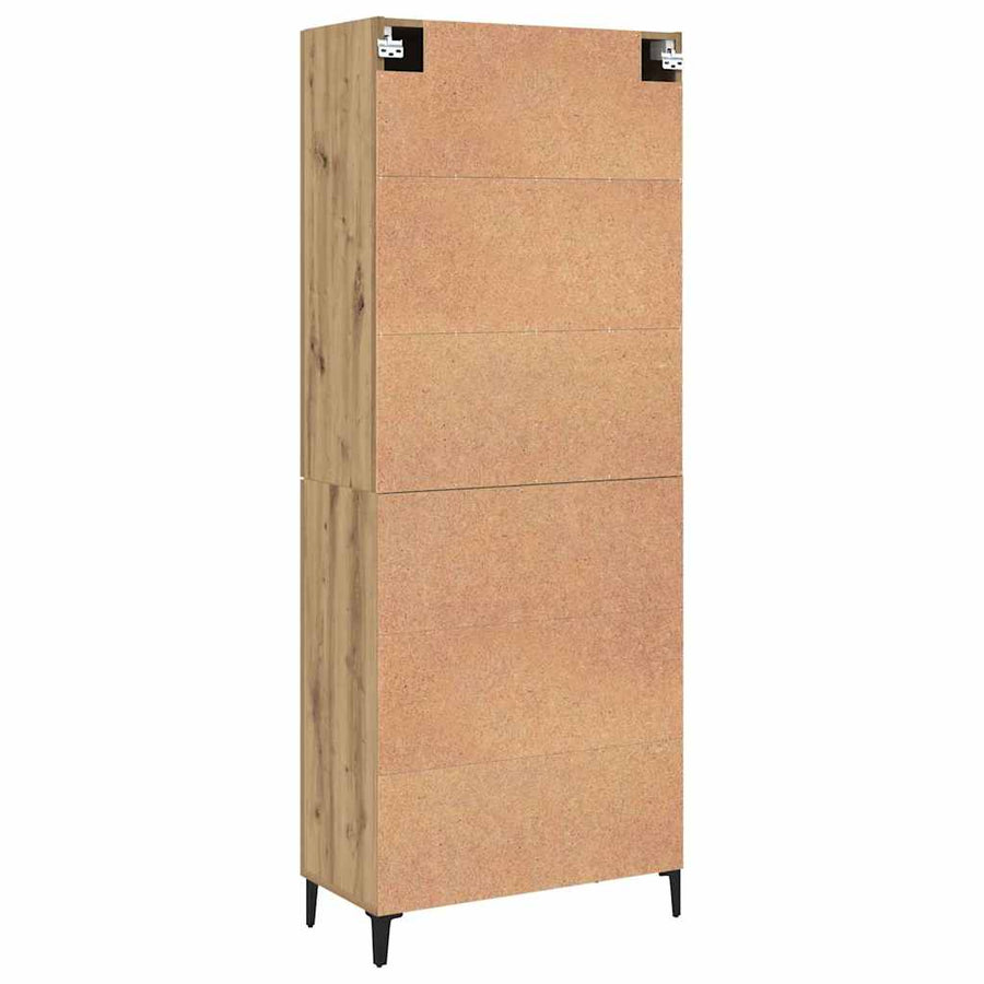 Hoge kast 2 pcs Artisan Eiken Bewerkt hout
